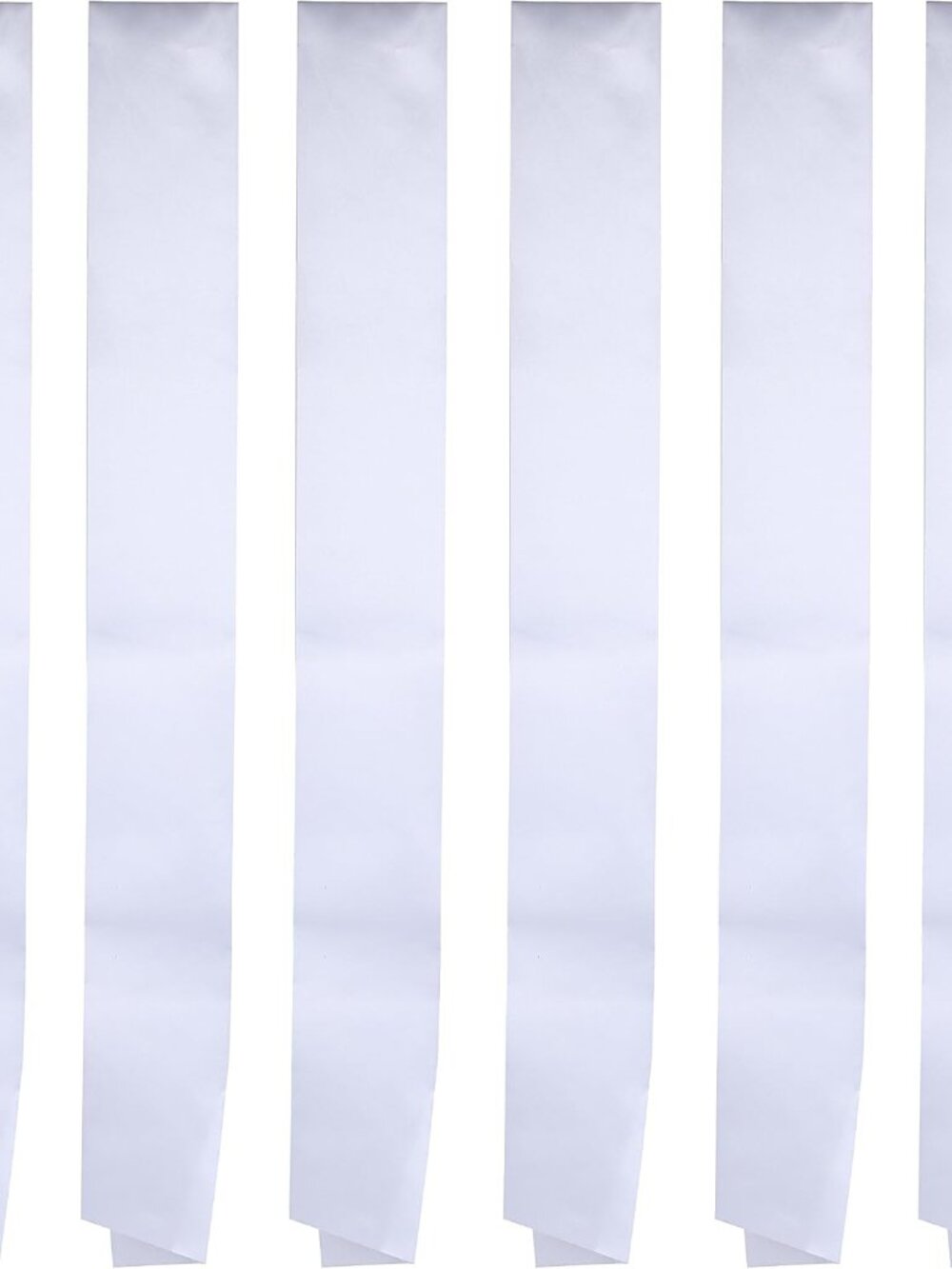 Pack of 6 Blank Satin Pageant Sashes for Princess, Beauty Queen, Homecoming, Win